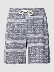 Shorts mit Allover-Muster Modell 'Trey' von Redefined Rebel Blau - 22