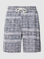 Shorts mit Allover-Muster Modell 'Trey' von Redefined Rebel Blau - 19