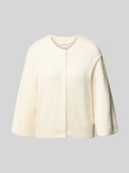 Gebreid jack van mix van wol en mohair model 'Disille' van OPUS Beige - 14