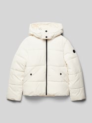 Regular Fit Steppjacke mit abnehmbarer Kapuze und Kontrastdetails von Tom Tailor Beige - 37