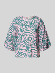 Regular fit Blouse van Viscosemix in All-over look van Christian Berg Woman Fuchsia - 15