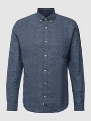 Tailored Fit Freizeithemd in Melange-Optik von MCNEAL Blau - 29