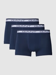 Trunks mit elastischem Logo-Bund im 3er-Pack von Gant Blau - 3