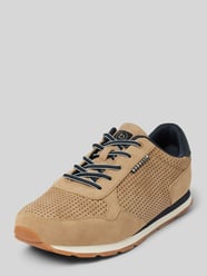 Sneaker mit Label-Applikation Modell 'Sacramento' von bugatti Beige - 4