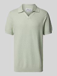 Regular fit poloshirt met structuurmotief van JAKE*S STUDIO MEN Groen - 44