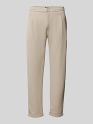 Tapered Fit Bundfaltenhose mit Strukturmuster von MCNEAL Beige - 39