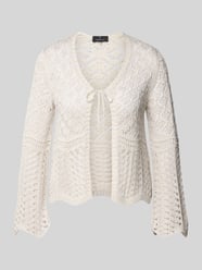 Cardigan mit Lochmuster von monari Beige - 8