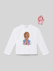 Longsleeve z nadrukiem z motywem i dekoltem w kształcie okrągłym od Mayoral - 4