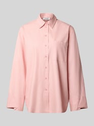 Bluzka koszulowa o kroju oversized z brustaszą model 'Demi' od Topshop Fuksjowy - 22