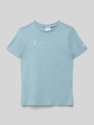 T-shirt w kroju regular fit z haftowanym logo od Champion - 44