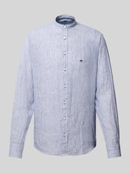 Slim Fit Leinenhemd mit Stehkragen von Fynch-Hatton - 20