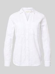 Regular fit overhemdblouse met florale all-over stitching van Christian Berg Woman - 3