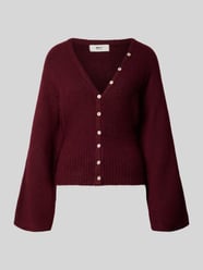 Regular Fit Strickjacke mit Woll-Anteil von Gina Tricot Bordeaux - 42