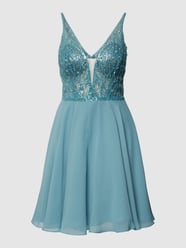 Cocktailkleid mit Zierbesatz von Swing Blau / Türkis - 9