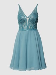 Cocktailkleid mit Zierbesatz von Swing Blau - 42