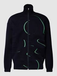 Sweatjacke mit Label-Stitching Modell 'Skovered' von BOSS Green Blau - 36