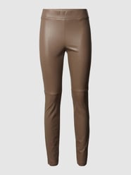Hose in Leder-Optik Modell 'Randa'  von Cambio Beige - 42