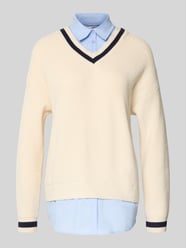Strickpullover im 2-in-1-Look Modell 'CHIARA' von Mango Beige - 8