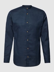 Freizeithemd mit Stehkragen Modell 'BAND' von Jack & Jones Blau - 28