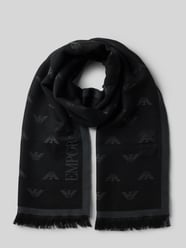 Schal aus Wolle mit Logo-Muster von Emporio Armani - 4
