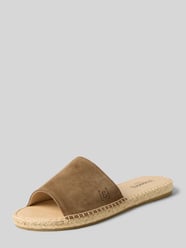 Sandaaltjes met labeldetail model 'PLAGE VELOUR' van Espadrij - 6