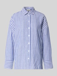 relaxed fit linnen blouse met overgeslagen schouders van Christian Berg Woman - 46