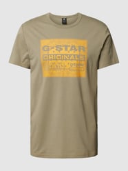 T-shirt van katoen met labeldetail, model 'Bandana' van G-Star Raw Groen - 39