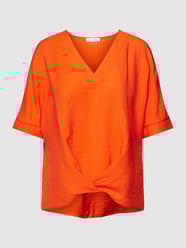 Blusenshirt aus Viskose-Mix mit V-Ausschnitt von Christian Berg Woman Orange - 4