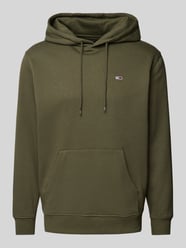 Regular fit hoodie met labelstitching van Tommy Jeans Groen - 44