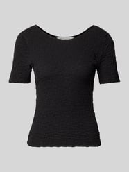 T-Shirt in Crinkle-Optik von Tom Tailor Denim Schwarz - 2