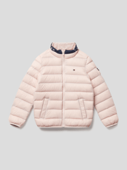 Kurtka puchowa z zapięciem na zamek błyskawiczny od Tommy Hilfiger Kids Różowy - 27