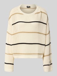 Oversized Strickpullover mit Label-Detail und Rundhalsausschnitt von Karo Kauer - 8