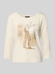 Regular Fit T-Shirt aus elastischem Viskose-Mix mit Motiv-Print von monari - 35