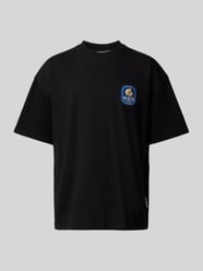 T-Shirt mit Label-Stitching von No Bystanders Schwarz - 5