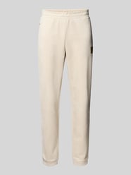 Sweatpants met labeldetail van EA7 Emporio Armani Beige - 48