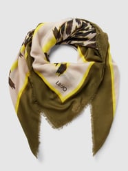 Szal ze zwierzęcym nadrukiem model ‘Foulard Watercolor’ od Liu Jo White Zielony - 2