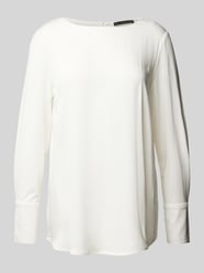 Blusenshirt aus Viskose mit Rundhalsausschnitt von Oui Beige - 5