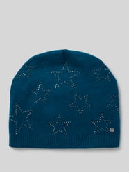 Beanie mit Label-Detail und Woll-Anteil von CAPELLI NEW YORK Blau - 3