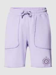 Sweatshorts mit Inside-Out-Nähten von CARLO COLUCCI Lila - 36