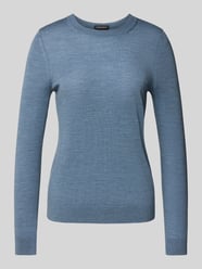 Sweter o kroju regular fit z dzianiny z czystej, żywej wełny model ‘FERPINA’ od BOSS - 26