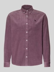 Regular fit vrijetijdsoverhemd in ribcordlook, model 'Madison' van Carhartt Work In Progress Fuchsia - 4