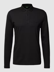 Poloshirt mit Label-Stitching Modell 'PIROL' von BOSS Green Schwarz - 44