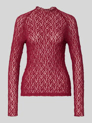 Slim Fit longsleeve w półprzezroczystym designie od Marc Cain - 41