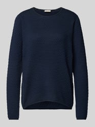 Sweter z dzianiny z prążkowanymi wykończeniami model ‘Dodo’ od FREE/QUENT - 15