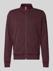 Sweatjack met opstaande kraag van bugatti Bordeaux - 17