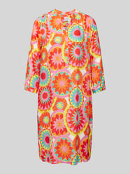 Knielanges Kleid mit Tunikakragen von Emily Van den Bergh Orange - 30