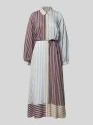Hemdblusenkleid aus Lyocell-Mix mit Bindegürtel von Jake*s Casual - 43