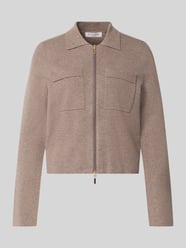 Regular fit gebreid jack van pure viscose van Christian Berg Woman Beige - 47