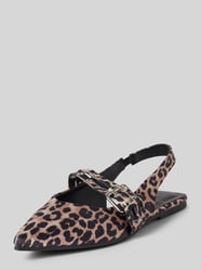 Slingback Ballerinas mit Animal-Print Modell 'LAURA-5' von Only Beige - 37