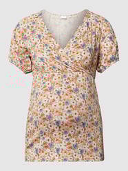 Umstands-T-Shirt mit floralem Muster von Mamalicious Blau - 19